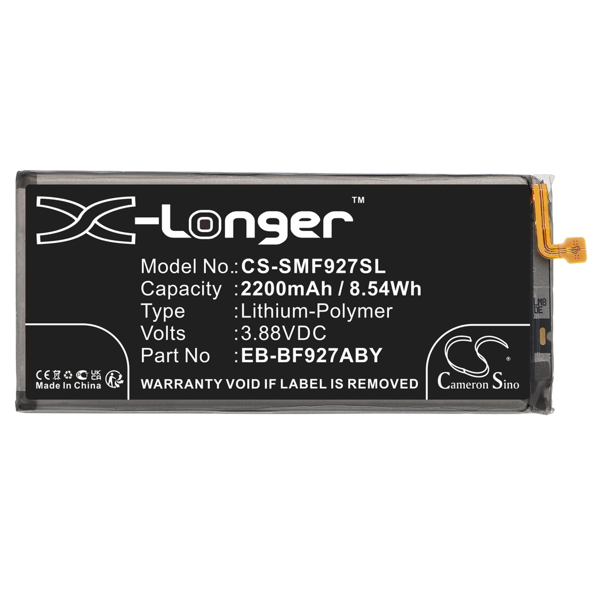 Replacement Battery for Samsung Galaxy Z Fold3 – Mobile, SmartPhone – 2200mAh / 3.88V