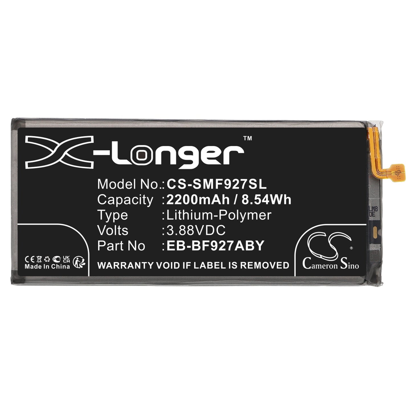 Replacement Battery for Samsung  Galaxy Z Fold 3 5G – Mobile, SmartPhone – 2200mAh / 8.54Wh / 3.88V