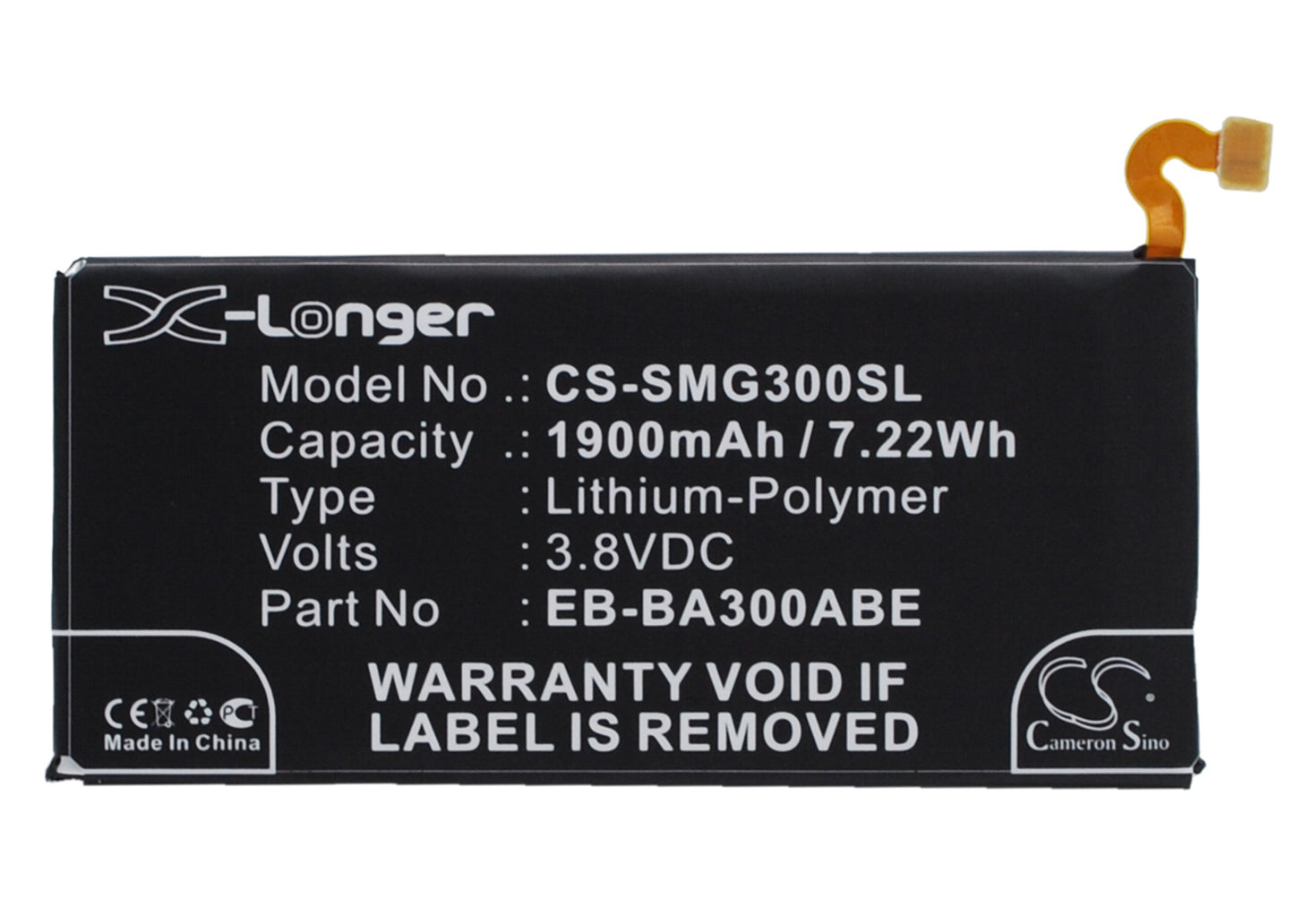 Replacement Battery for Samsung Galaxy A3 – Mobile, SmartPhone – 1900mAh / 3.8V - image 1