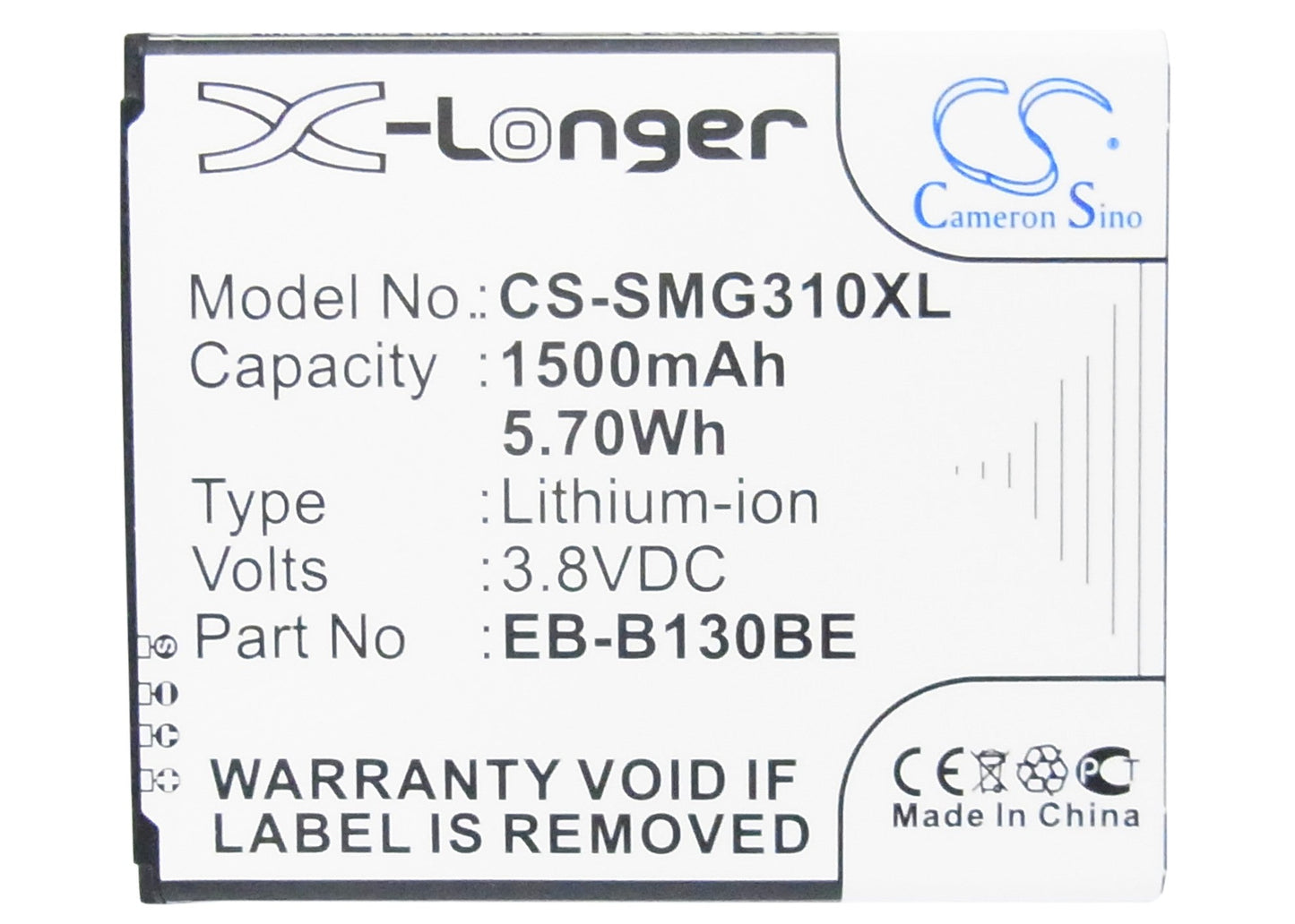 Replacement Battery for Samsung  Galaxy Ace 4 3G – Mobile, SmartPhone – 1500mAh / 5.70Wh / 3.8V