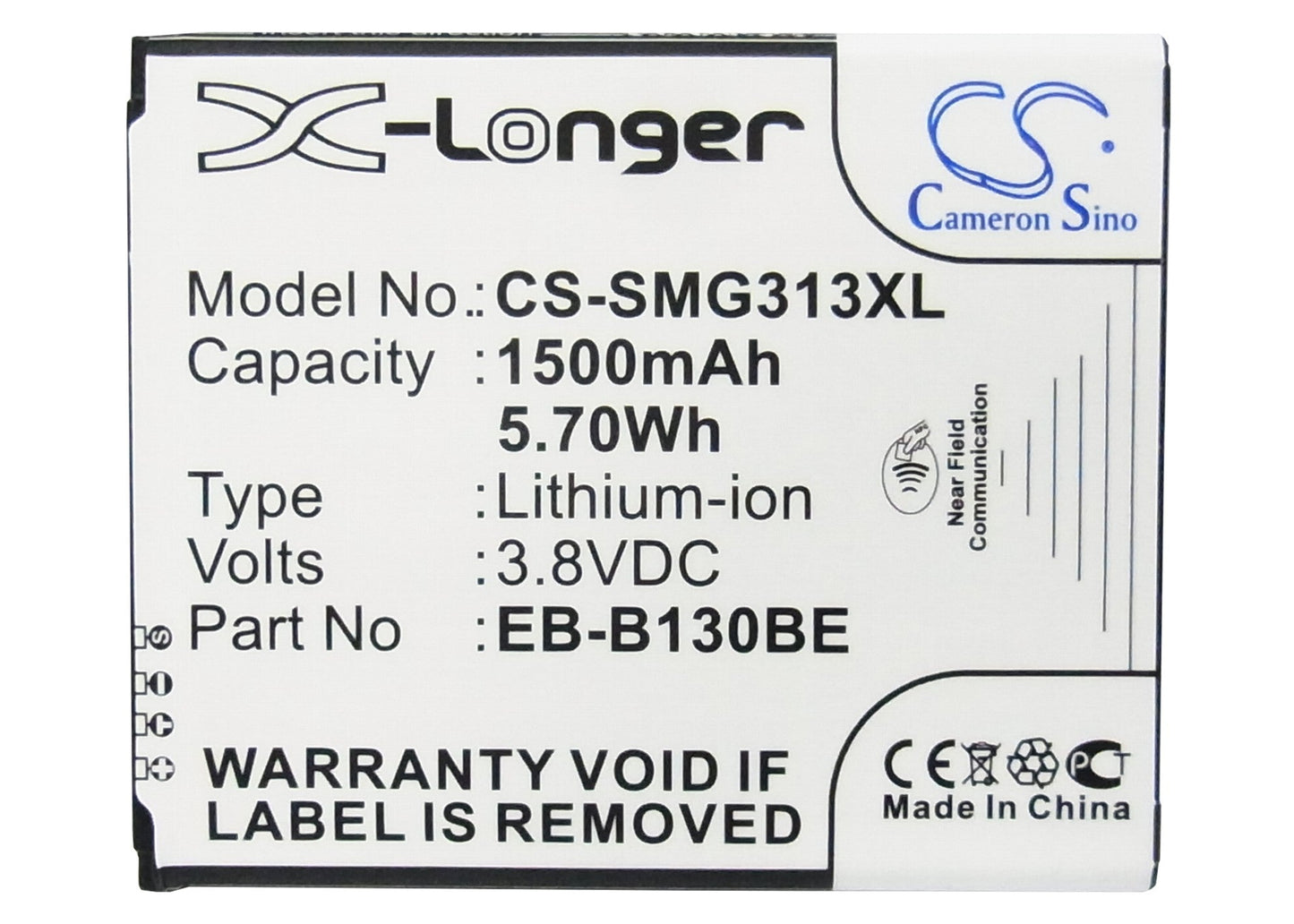 Replacement Battery for Samsung  Galaxy Ace 4 3G – Mobile, SmartPhone – 1500mAh / 5.70Wh / 3.8V