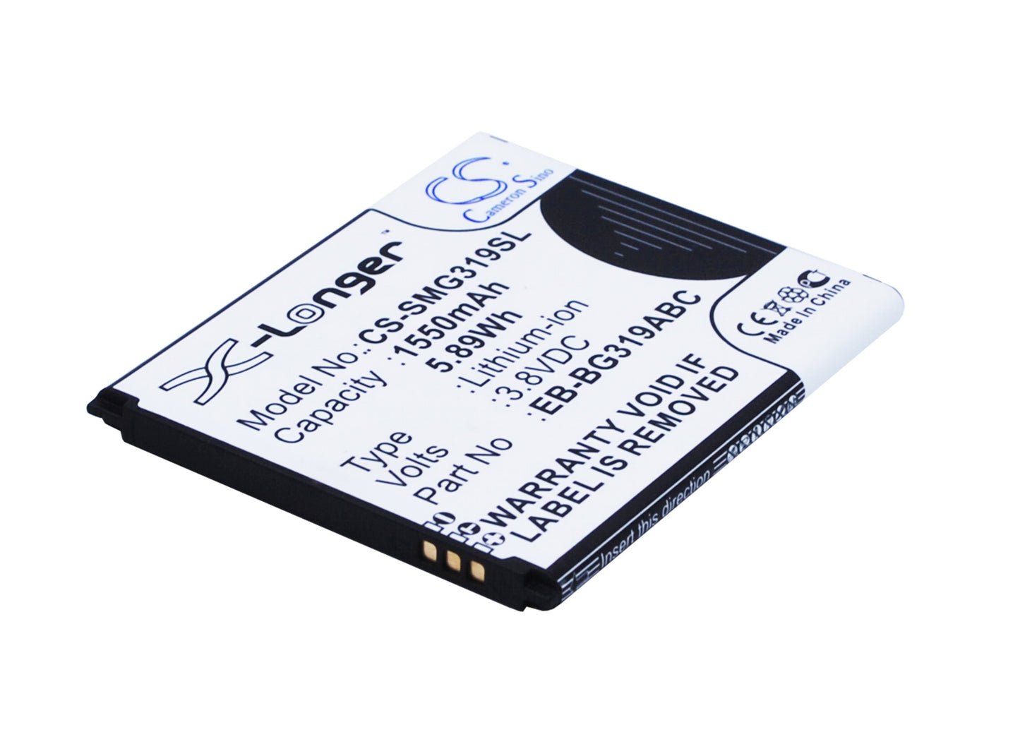 Replacement Battery for Samsung SM-G3139D – Mobile, SmartPhone – 1550mAh / 3.8V - image 1