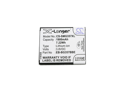 Replacement Battery for Samsung  Galaxy Ace 4 LTE – Mobile, SmartPhone – 1900mAh / 7.22Wh / 3.8V