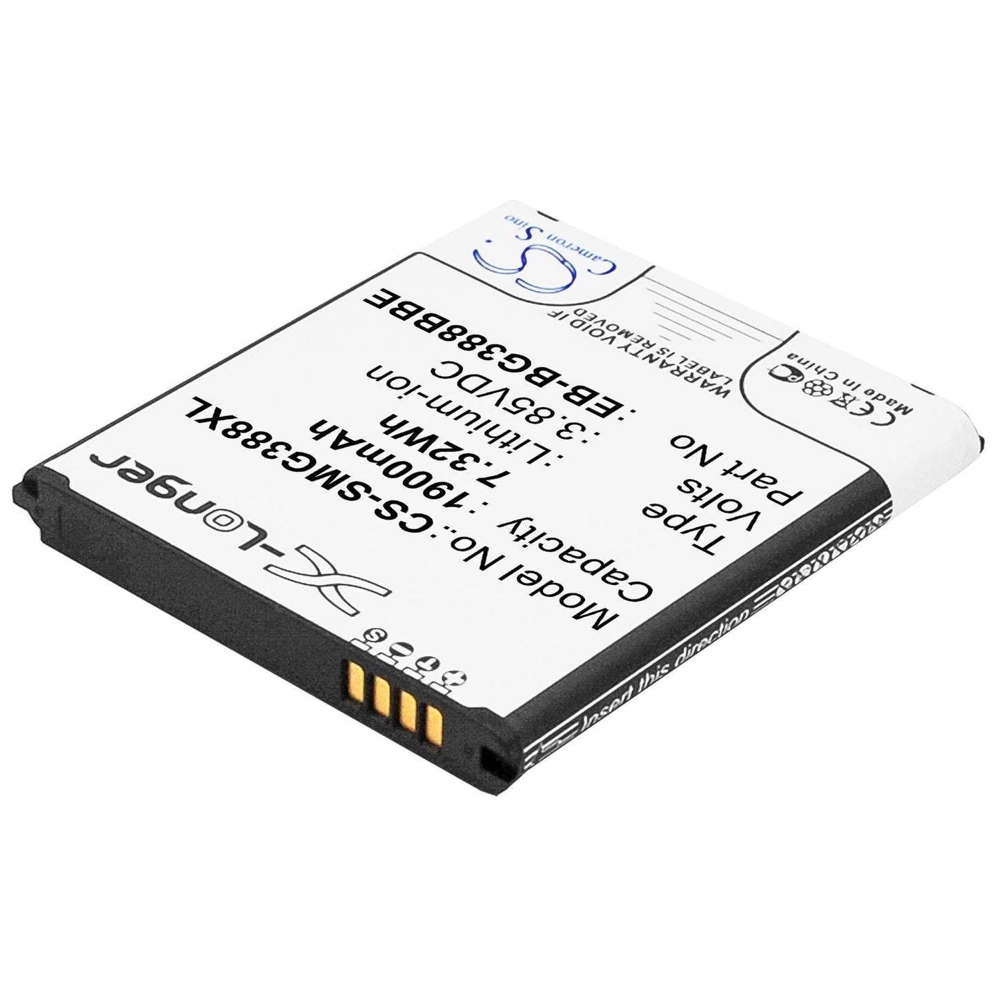 Replacement Battery for Samsung  Galaxy Active Neo – Mobile, SmartPhone – 1900mAh / 7.32Wh / 3.85V