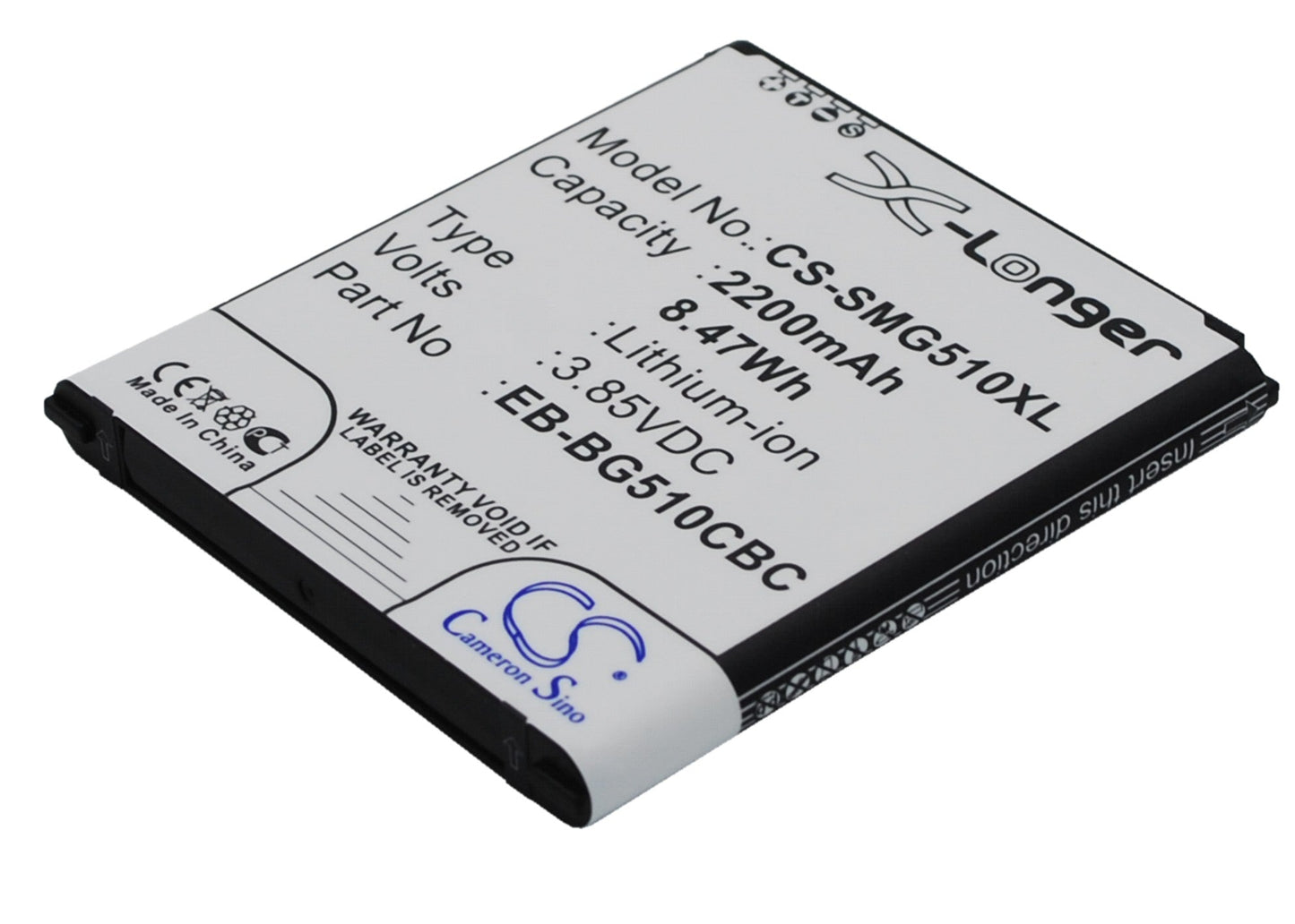 Replacement Battery for Samsung  Galaxy Core Max – Mobile, SmartPhone – 2200mAh / 8.47Wh / 3.85V