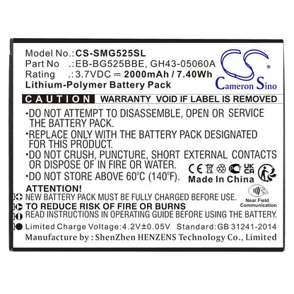Replacement Battery for Samsung Galaxy XCover 5 2021 – Mobile, SmartPhone – 2000mAh / 3.7V