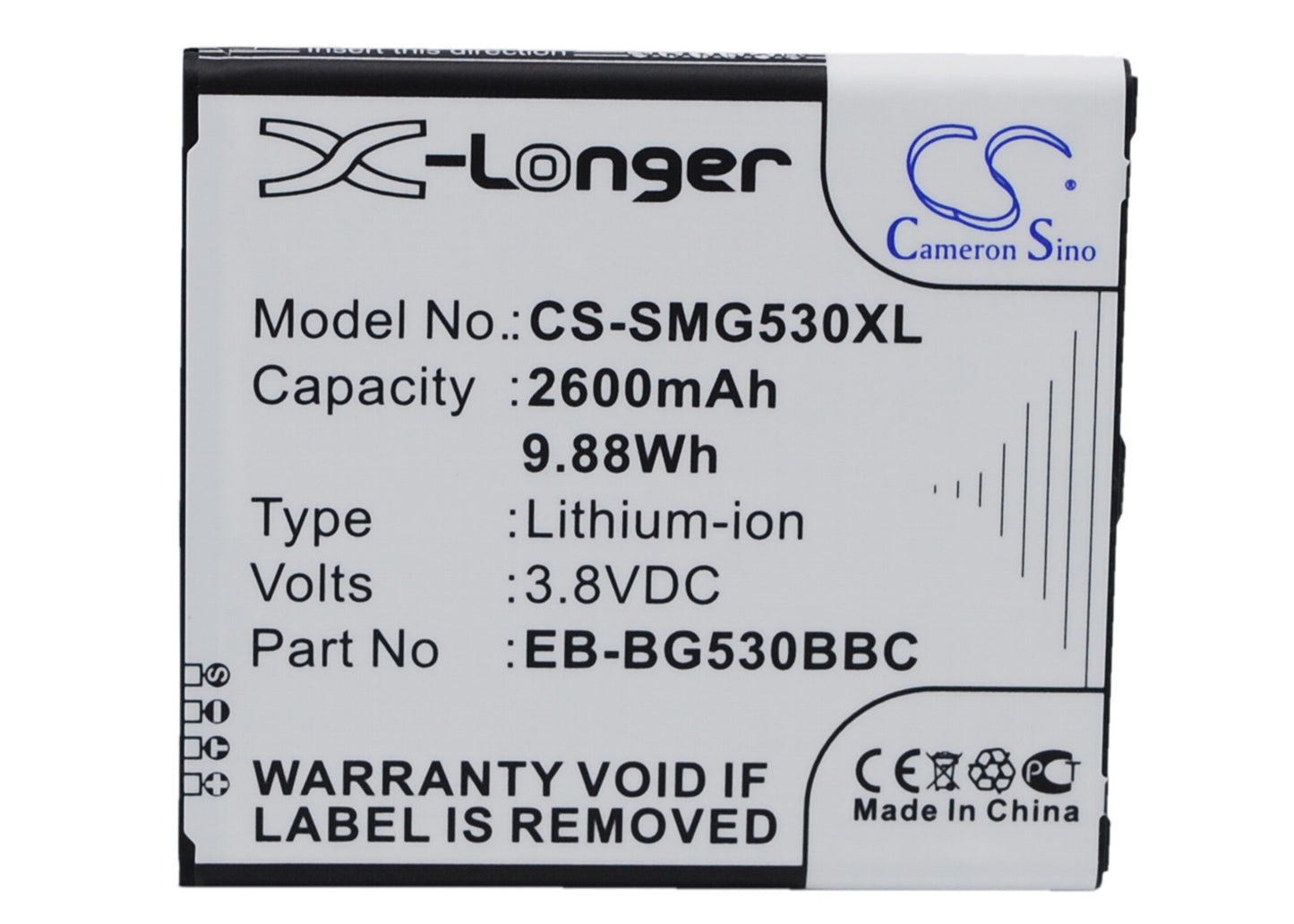 Replacement Battery for Samsung Galaxy Grand Prime – Mobile, SmartPhone – 2600mAh / 3.8V - image 1