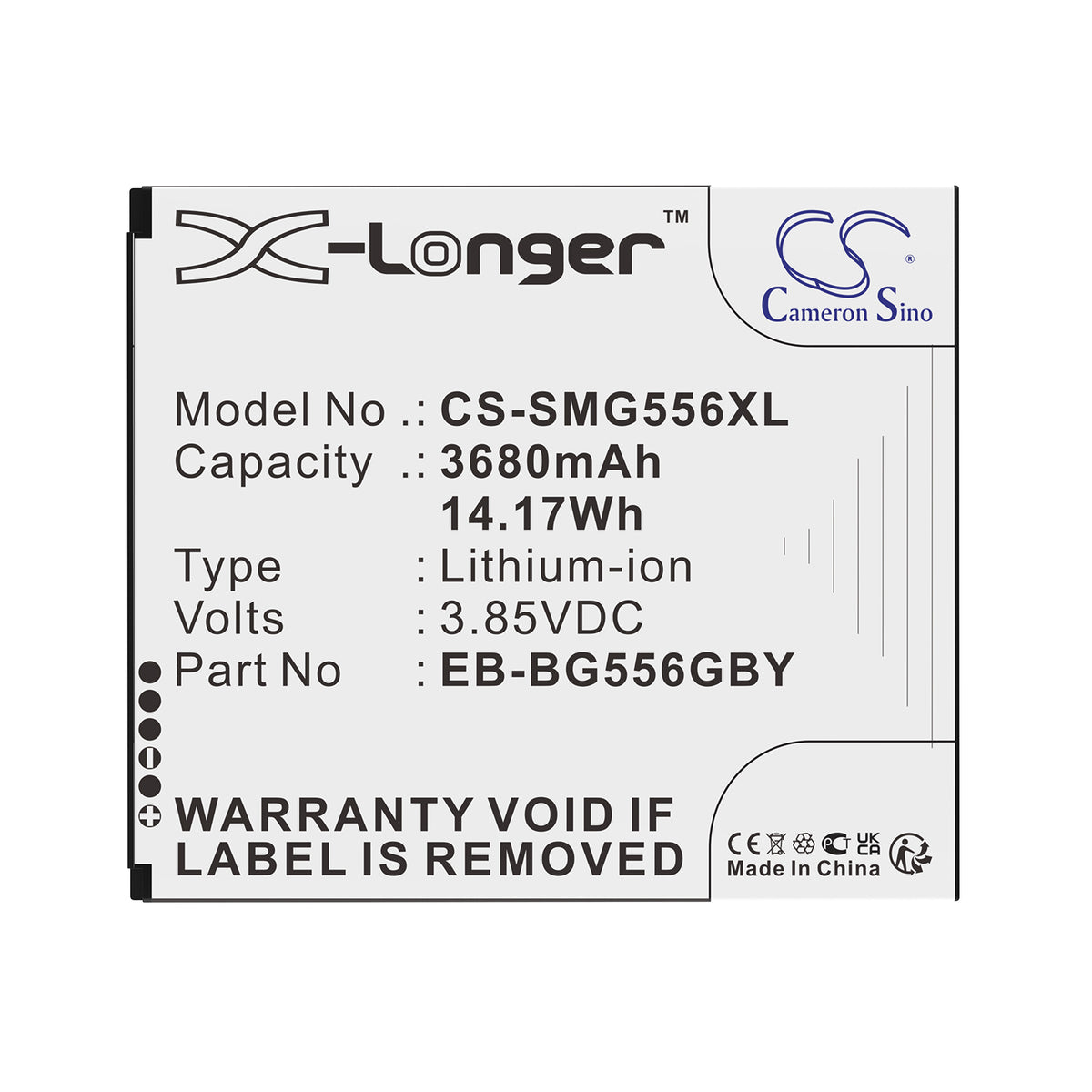 Replacement Battery for Samsung Galaxy XCover7 5G – Mobile, SmartPhone – 3680mAh / 3.85V