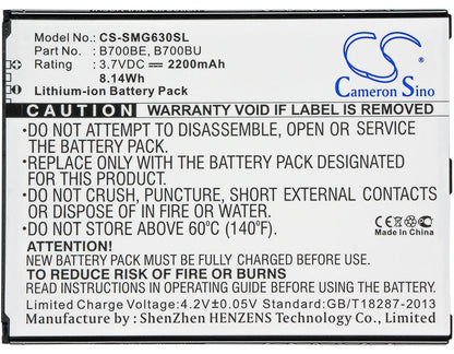 Replacement Battery for Samsung  Galaxy Mega 6.3 – Mobile, SmartPhone – 2200mAh / 8.14Wh / 3.7V