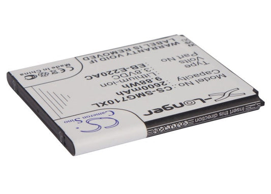 Replacement Battery for Samsung  Galaxy Grand 2 – Mobile, SmartPhone – 2600mAh / 9.88Wh / 3.8V