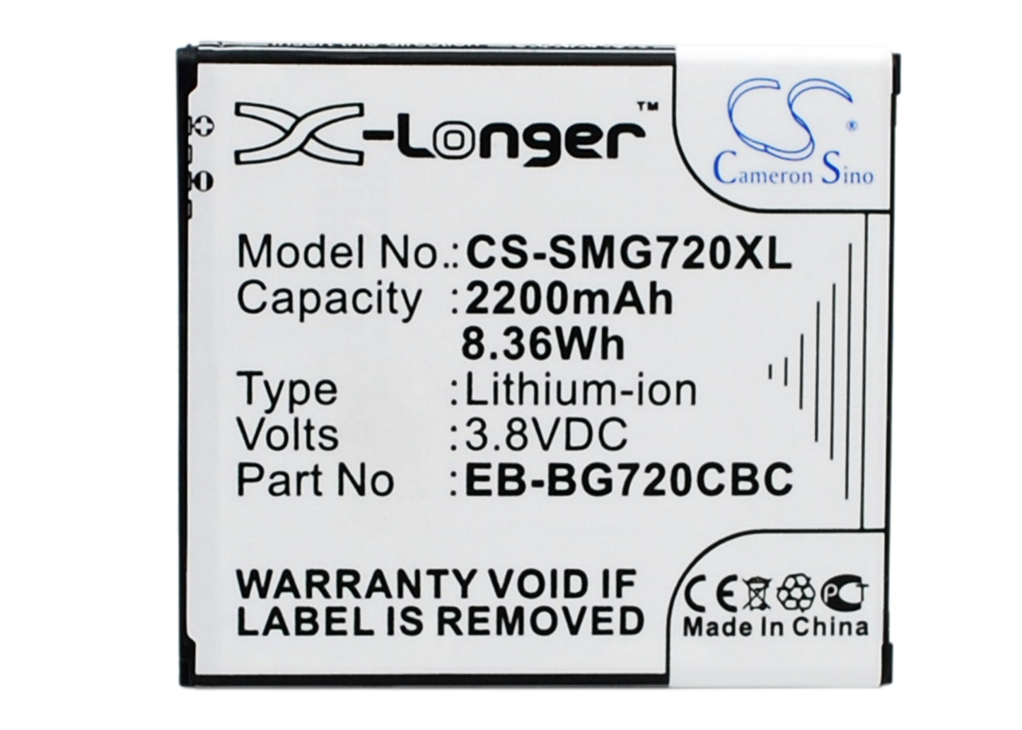 Replacement Battery for Samsung Galaxy Grand 3 – Mobile, SmartPhone – 2200mAh / 3.8V - image 1
