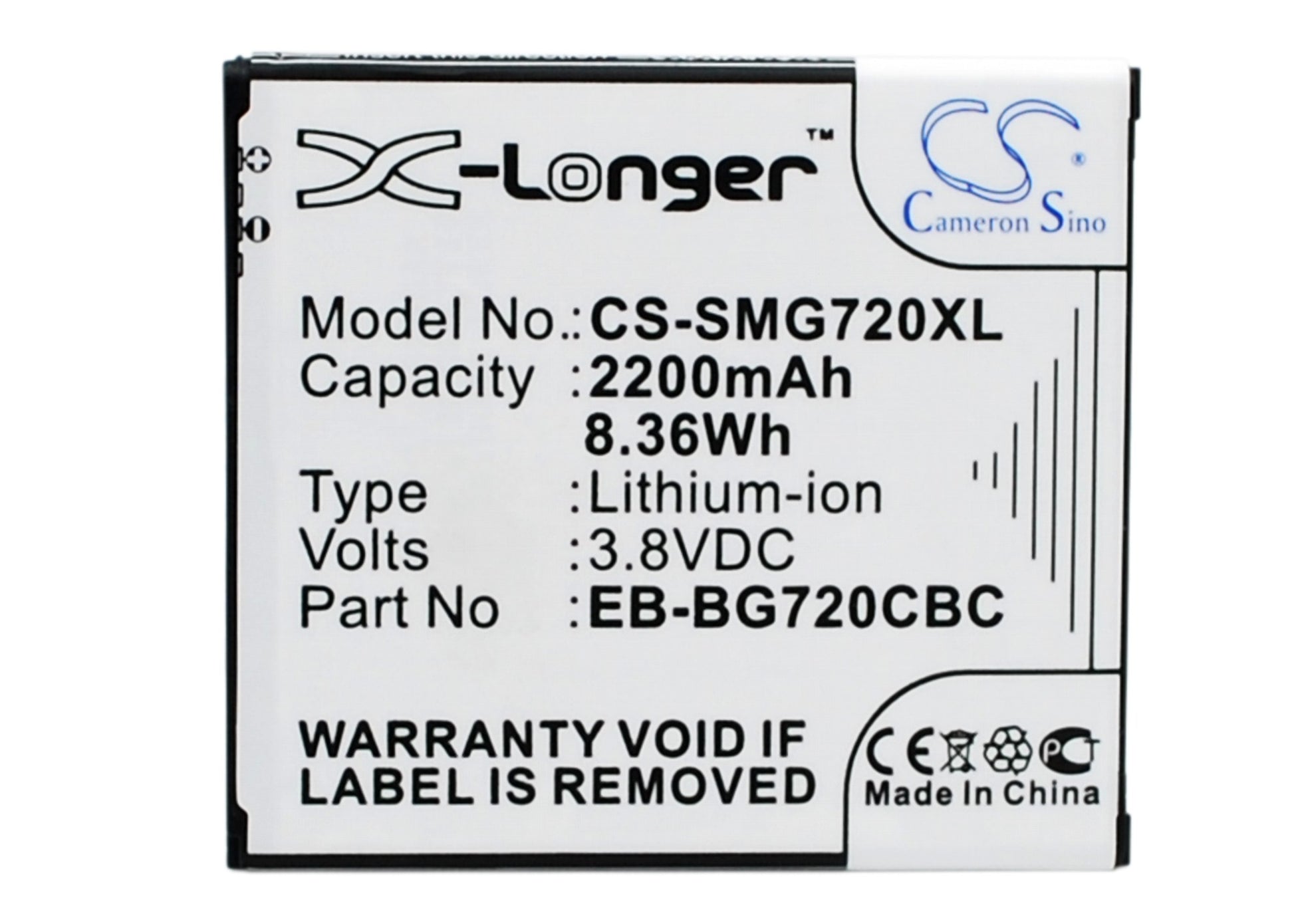 Replacement Battery for Samsung Galaxy Grand 3 – Mobile, SmartPhone – 2200mAh / 3.8V - image 1