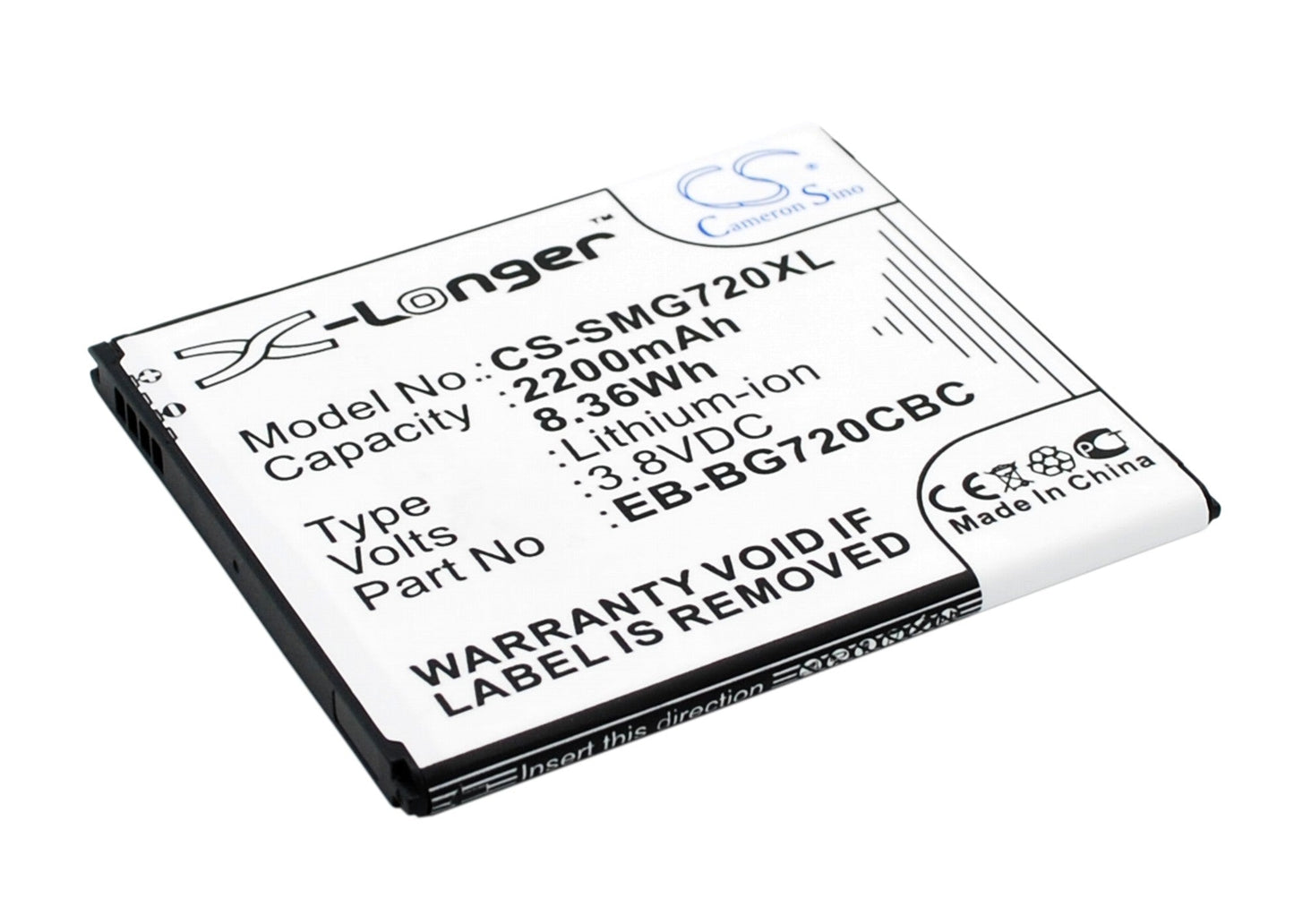 Replacement Battery for Samsung  Galaxy Grand 3 – Mobile, SmartPhone – 2200mAh / 8.36Wh / 3.8V