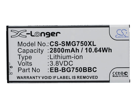 Replacement Battery for Samsung SM-G750 – Mobile, SmartPhone – 2800mAh / 3.8V - image 1