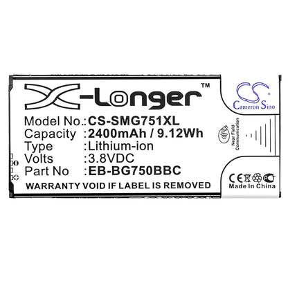 Replacement Battery for Samsung  Galaxy Mega 2 – Mobile, SmartPhone – 2400mAh / 9.12Wh / 3.8V