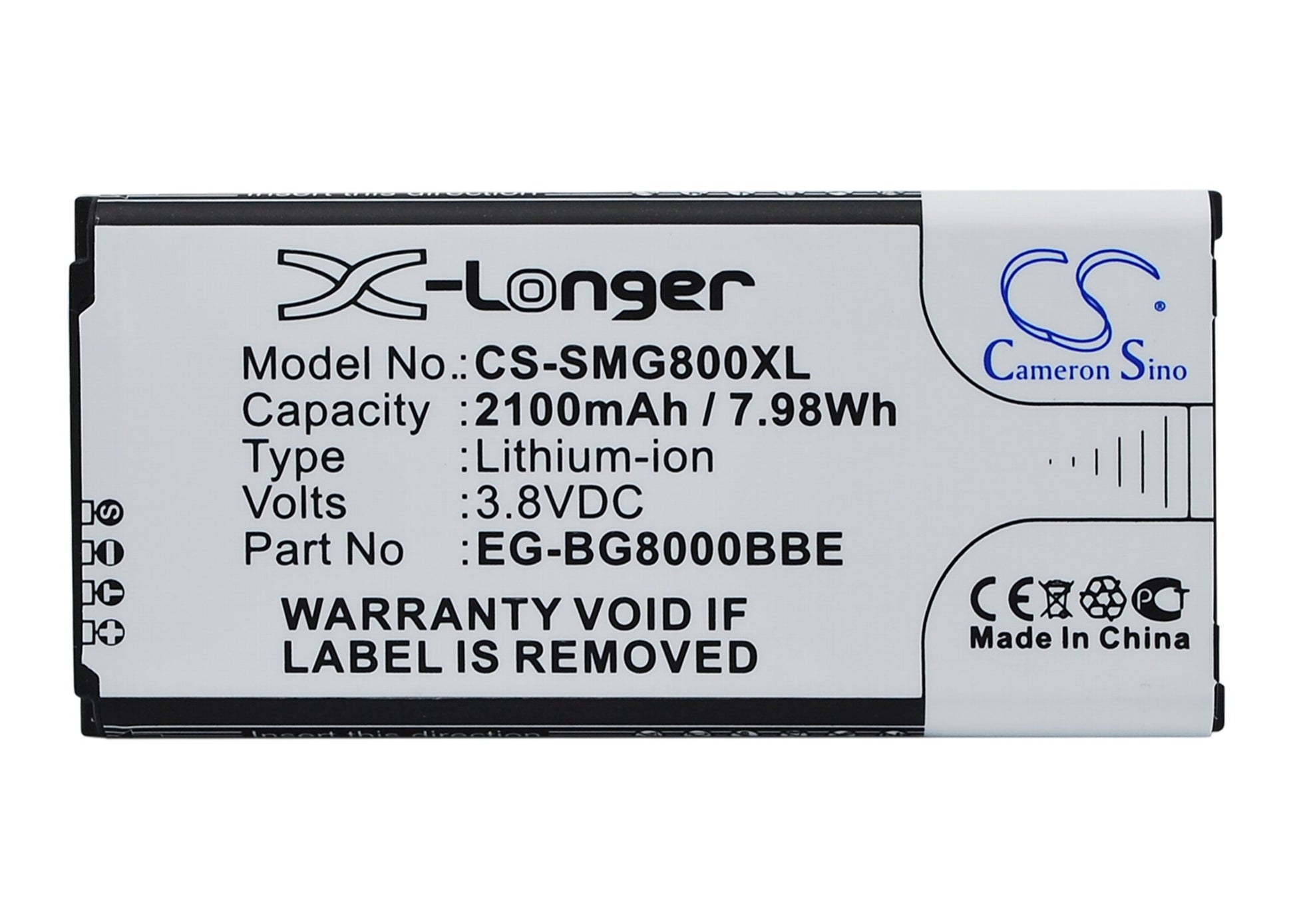 Replacement Battery for Samsung Galaxy S5 Mini – Mobile, SmartPhone – 2100mAh / 3.85V - image 1