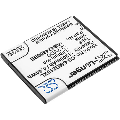 Replacement Battery for Samsung  B5722 Duos – Mobile, SmartPhone – 1200mAh / 4.44Wh / 3.7V