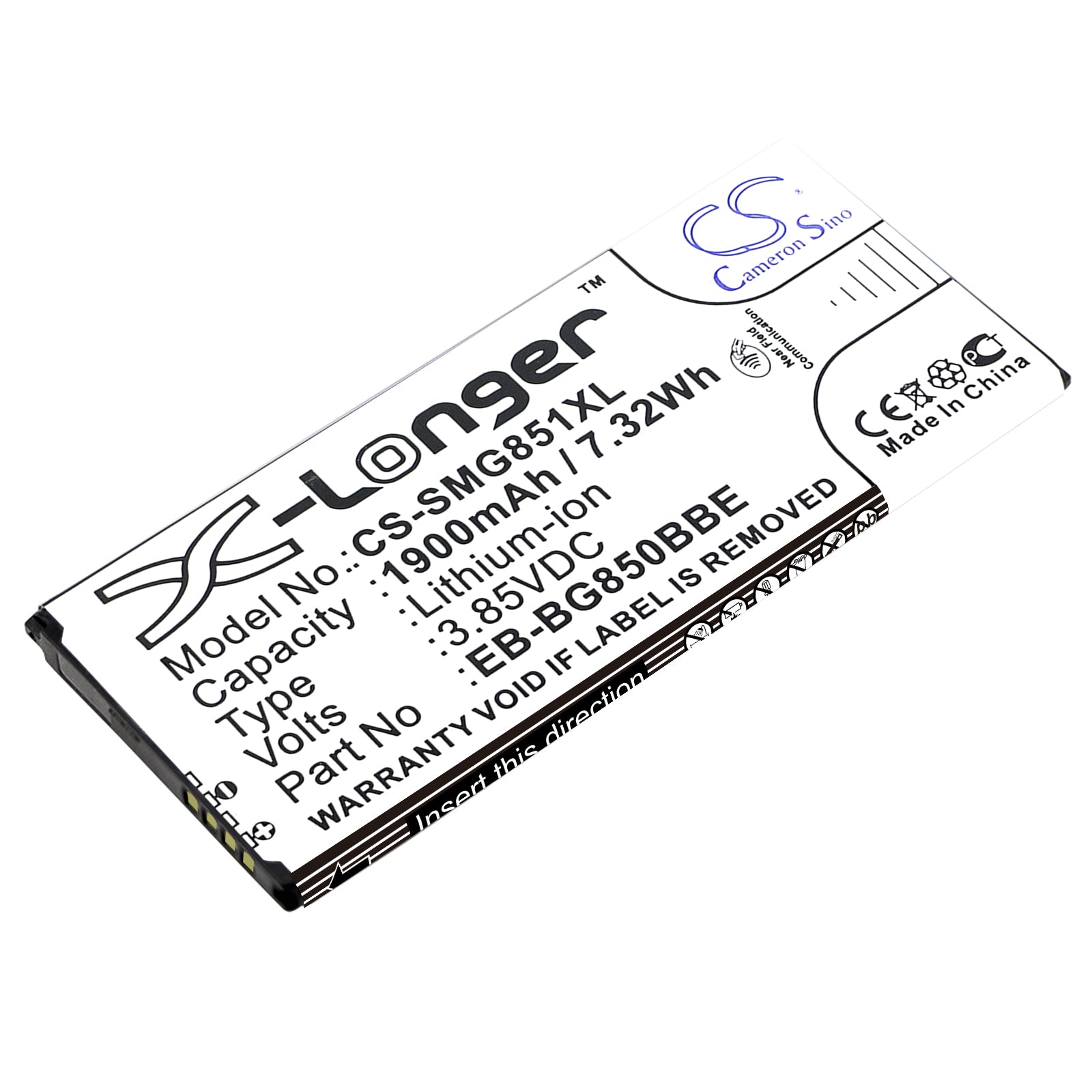 Replacement Battery for Samsung Galaxy Alpha – Mobile, SmartPhone – 1900mAh / 3.85V - image 1