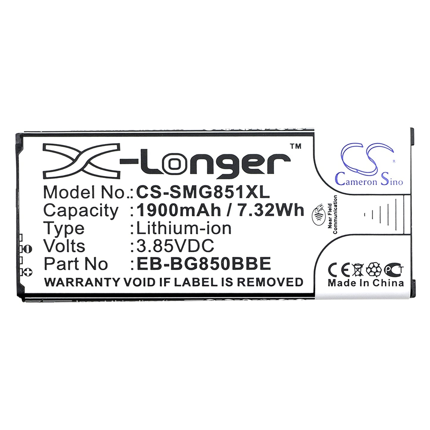 Replacement Battery for Samsung  Galaxy Alpha – Mobile, SmartPhone – 1900mAh / 7.32Wh / 3.85V