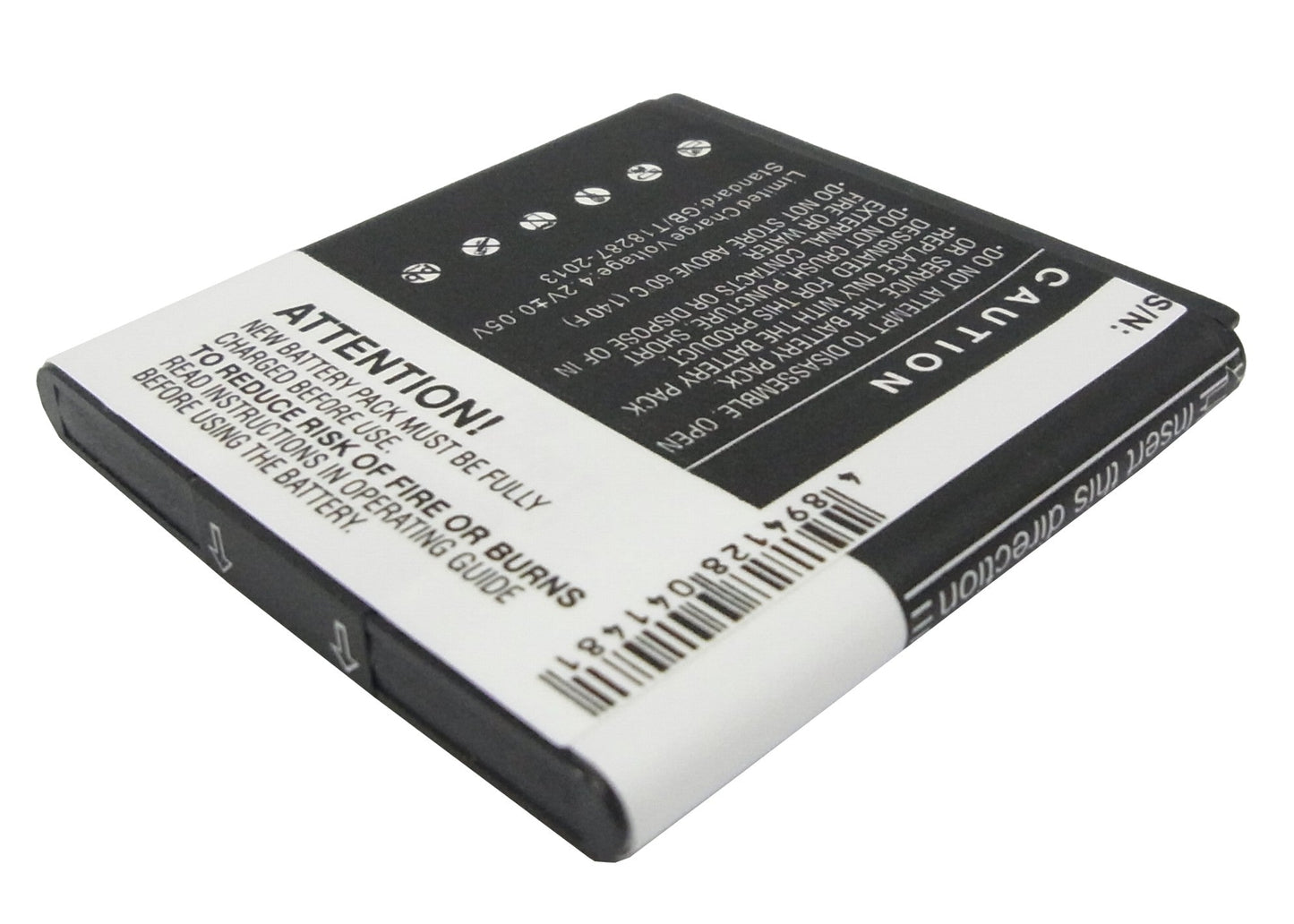 Replacement Battery for T-Mobile  Galaxy S 4G – Mobile, SmartPhone – 1550mAh / 5.74Wh / 3.7V