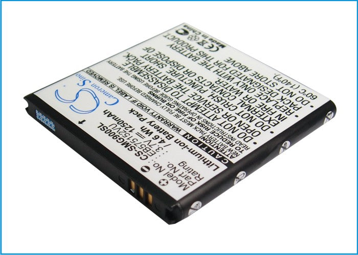 Replacement Battery for AT&T | Verizon | T-Mobile | NTT DoCoMo | Sprint | Samsung Captivate – Mobile, SmartPhone – 1250mAh / 3.7V - image 1