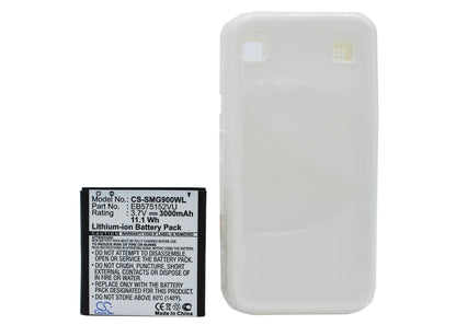 Replacement Battery for Samsung  Galaxy S – Mobile, SmartPhone – 3000mAh/11.1Wh / 3.7V