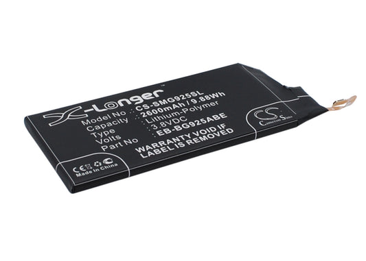 Replacement Battery for Samsung  Galaxy S6 Edge – Mobile, SmartPhone – 2600mAh / 9.88Wh / 3.8V
