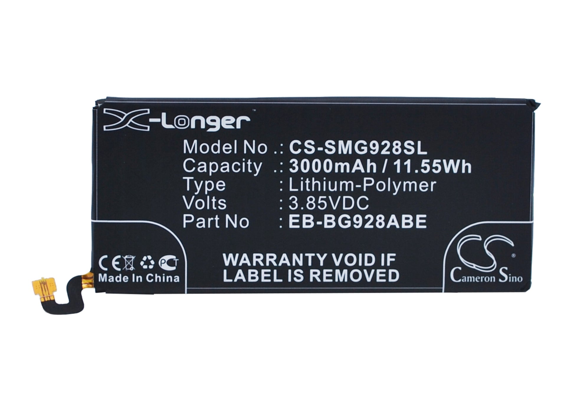 Replacement Battery for Samsung Galaxy S6 Edge+ – Mobile, SmartPhone – 3000mAh / 3.85V - image 1