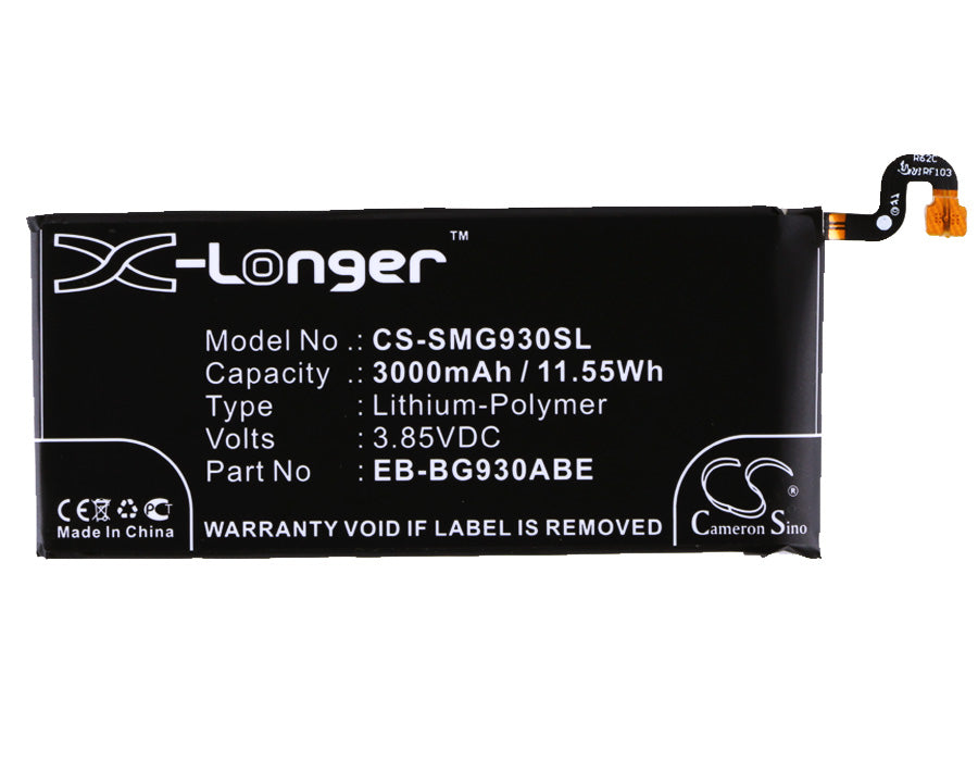 Replacement Battery for Samsung  Galaxy S7 – Mobile, SmartPhone – 3000mAh / 11.55Wh / 3.85V