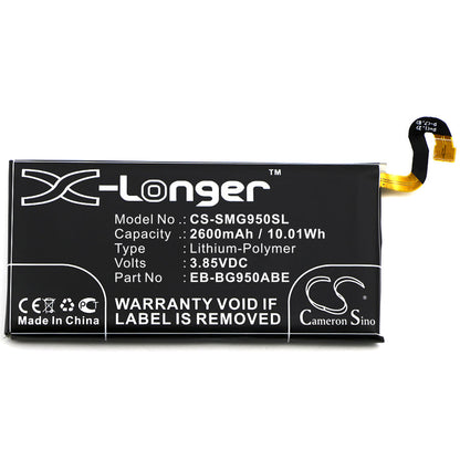 Replacement Battery for Samsung  Dream 2 – Mobile, SmartPhone – 2600mAh / 10.01Wh / 3.85V
