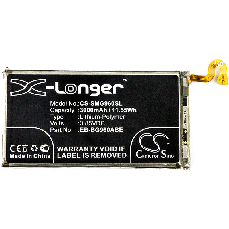 Replacement Battery for Samsung  Galaxy S9 – Mobile, SmartPhone – 3000mAh / 11.55Wh / 3.85V