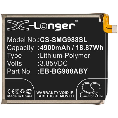 Replacement Battery for Samsung  Galaxy S20 Ultra – Mobile, SmartPhone – 4900mAh / 18.87Wh / 3.85V
