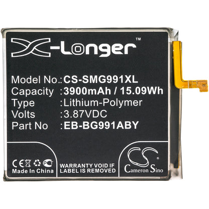 Replacement Battery for Samsung Galaxy S21 5G – Mobile, SmartPhone – 3900mAh / 3.87V