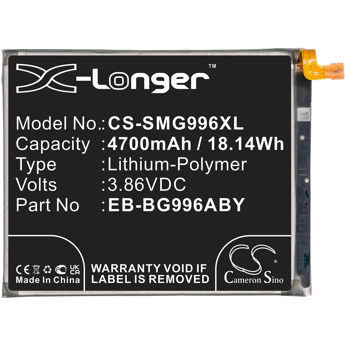 Replacement Battery for Samsung Galaxy S21+ – Mobile, SmartPhone – 4700mAh / 3.86V