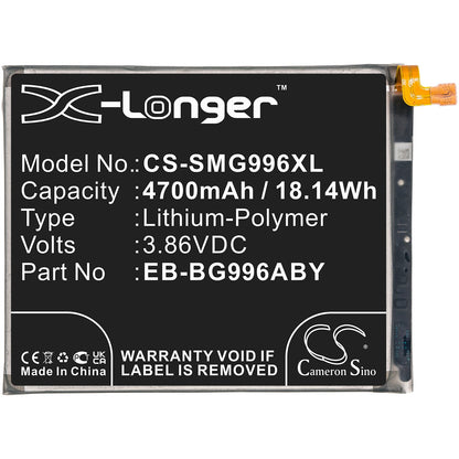 Replacement Battery for Samsung  Galaxy S21+ – Mobile, SmartPhone – 4700mAh / 18.14Wh / 3.86V
