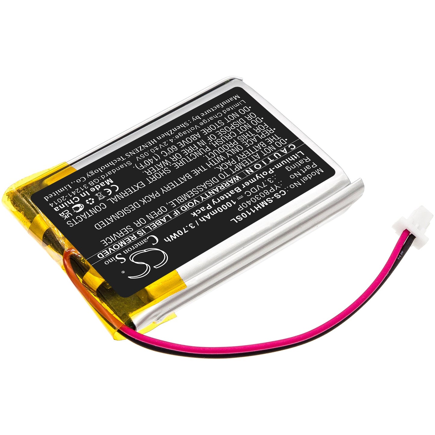 Replacement Battery for Sena  10C – Wireless Headset – 1000mAh / 3.70Wh / 3.7V