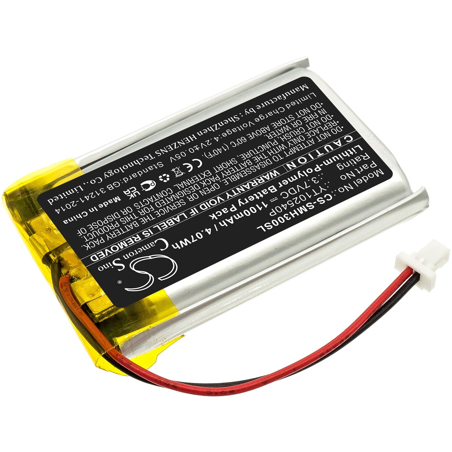 Replacement Battery for Sena  30K – Wireless Headset – 1100mAh / 4.07Wh / 3.7V