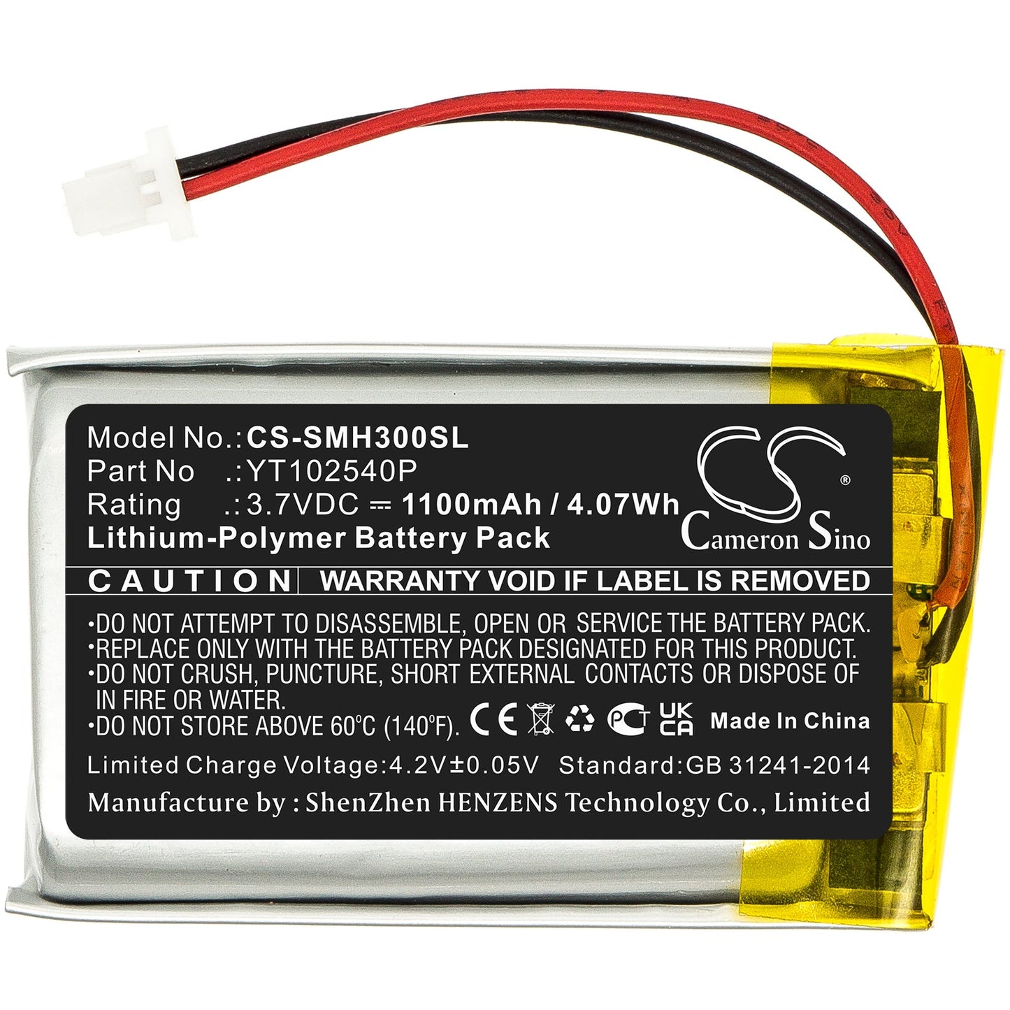 Replacement Battery for Sena  30K – Wireless Headset – 1100mAh / 4.07Wh / 3.7V