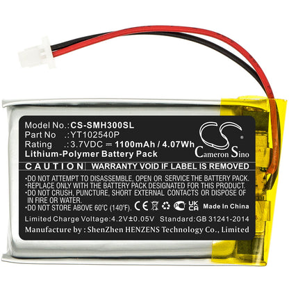 Replacement Battery for Sena  30K – Wireless Headset – 1100mAh / 4.07Wh / 3.7V