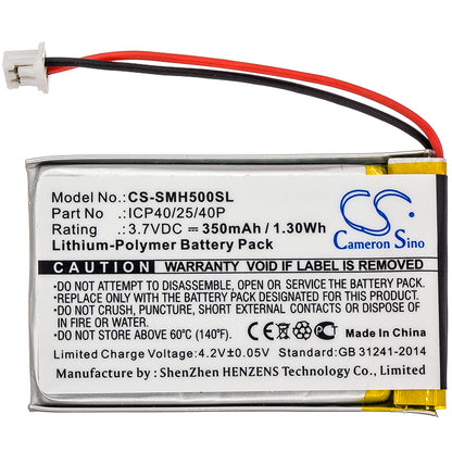 Replacement Battery for Sena SMH-5 – Wireless Headset – 350mAh / 3.7V - image 3