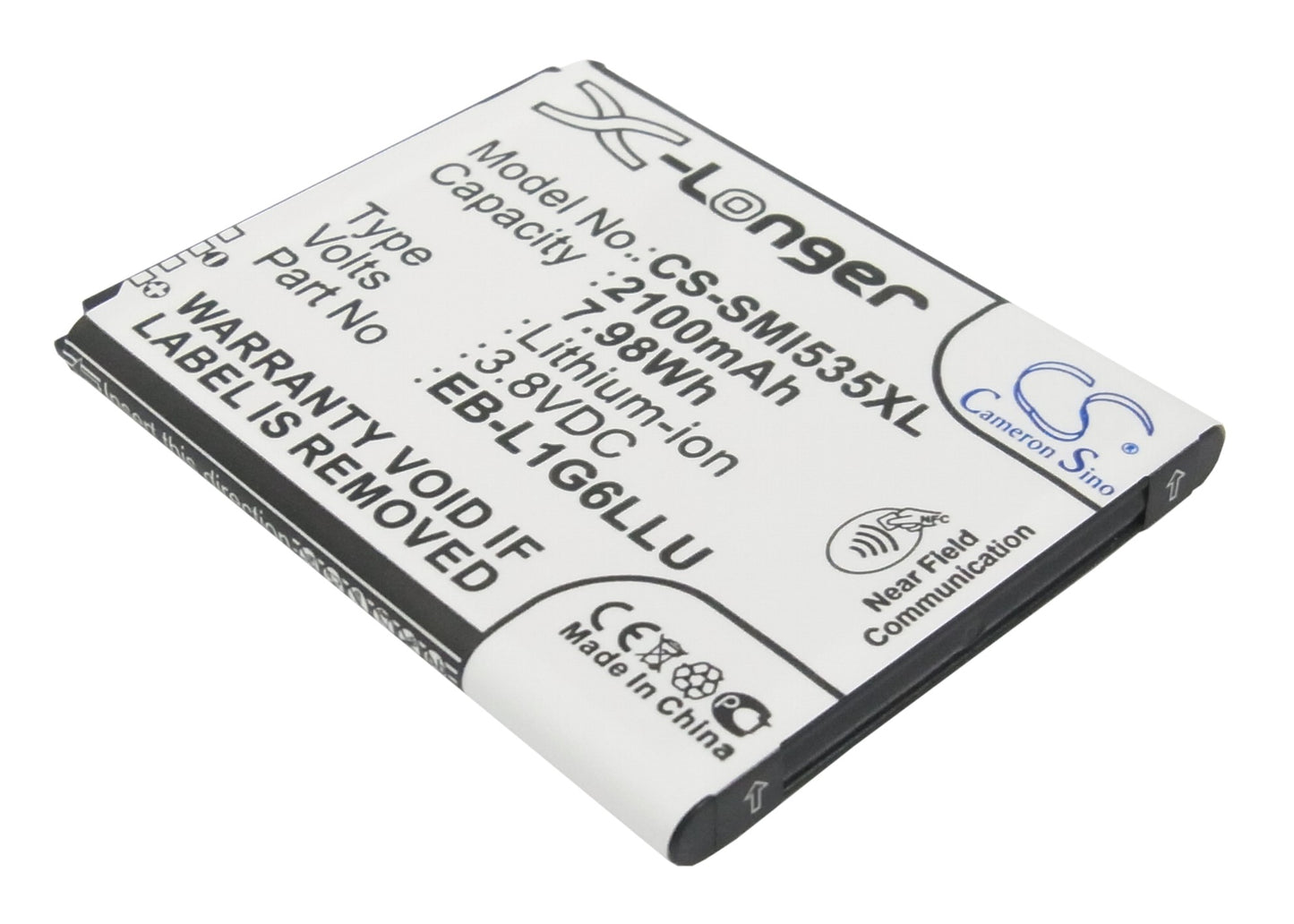 Replacement Battery for USCellular | AT&T | Verizon | Samsung | T-Mobile | Telstra | Sprint Galaxy S3 – Mobile, SmartPhone – 2100mAh / 3.8V - image 1