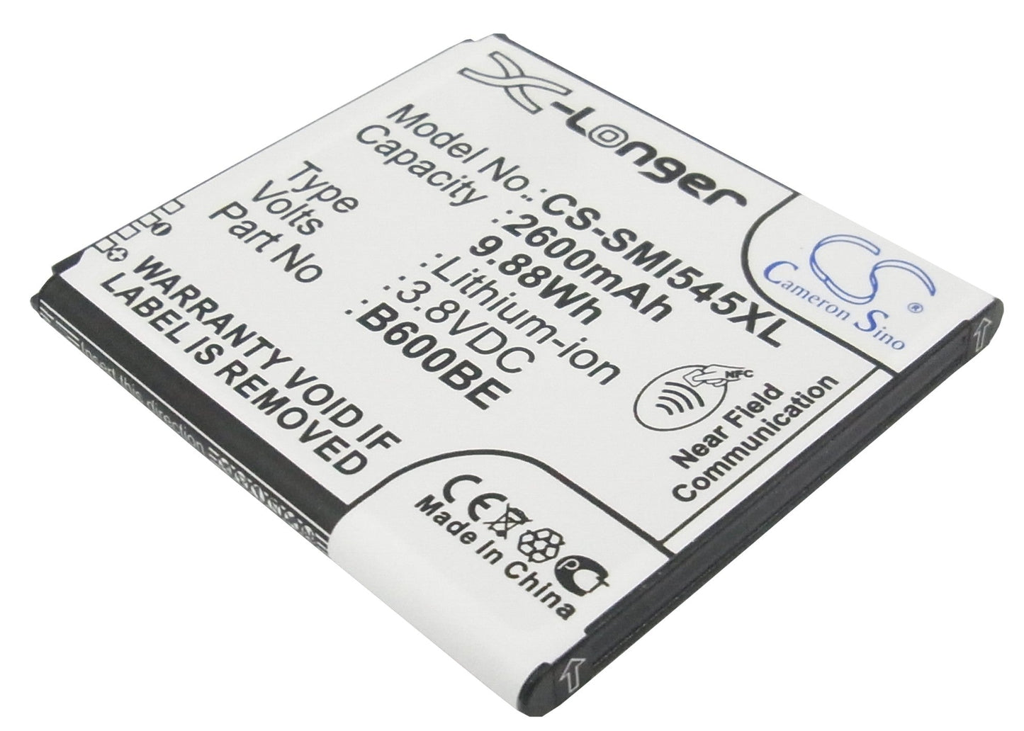 Replacement Battery for Samsung  Altius – Mobile, SmartPhone – 2600mAh / 9.88Wh / 3.8V