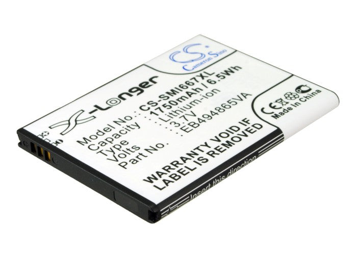 Replacement Battery for Samsung SGH-I667 – Mobile, SmartPhone – 1750mAh / 3.7V - image 1