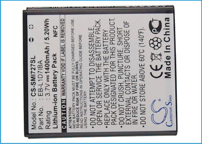 Replacement Battery for Samsung  Galaxy S Hercules – Mobile, SmartPhone – 1400mAh / 5.18Wh / 3.7V