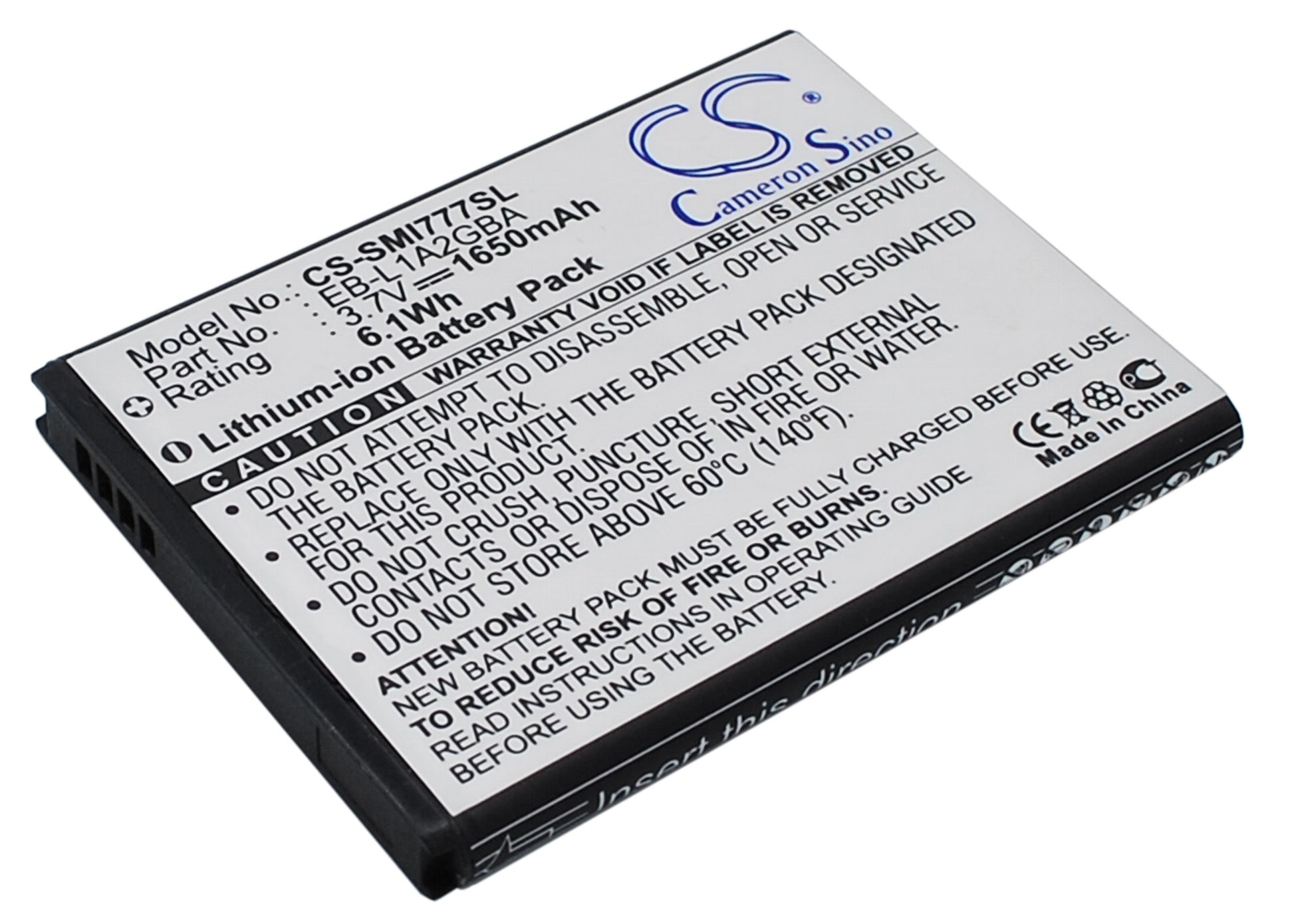 Replacement Battery for AT&T | Samsung Galaxy S II – Mobile, SmartPhone – 1650mAh / 3.7V - image 1