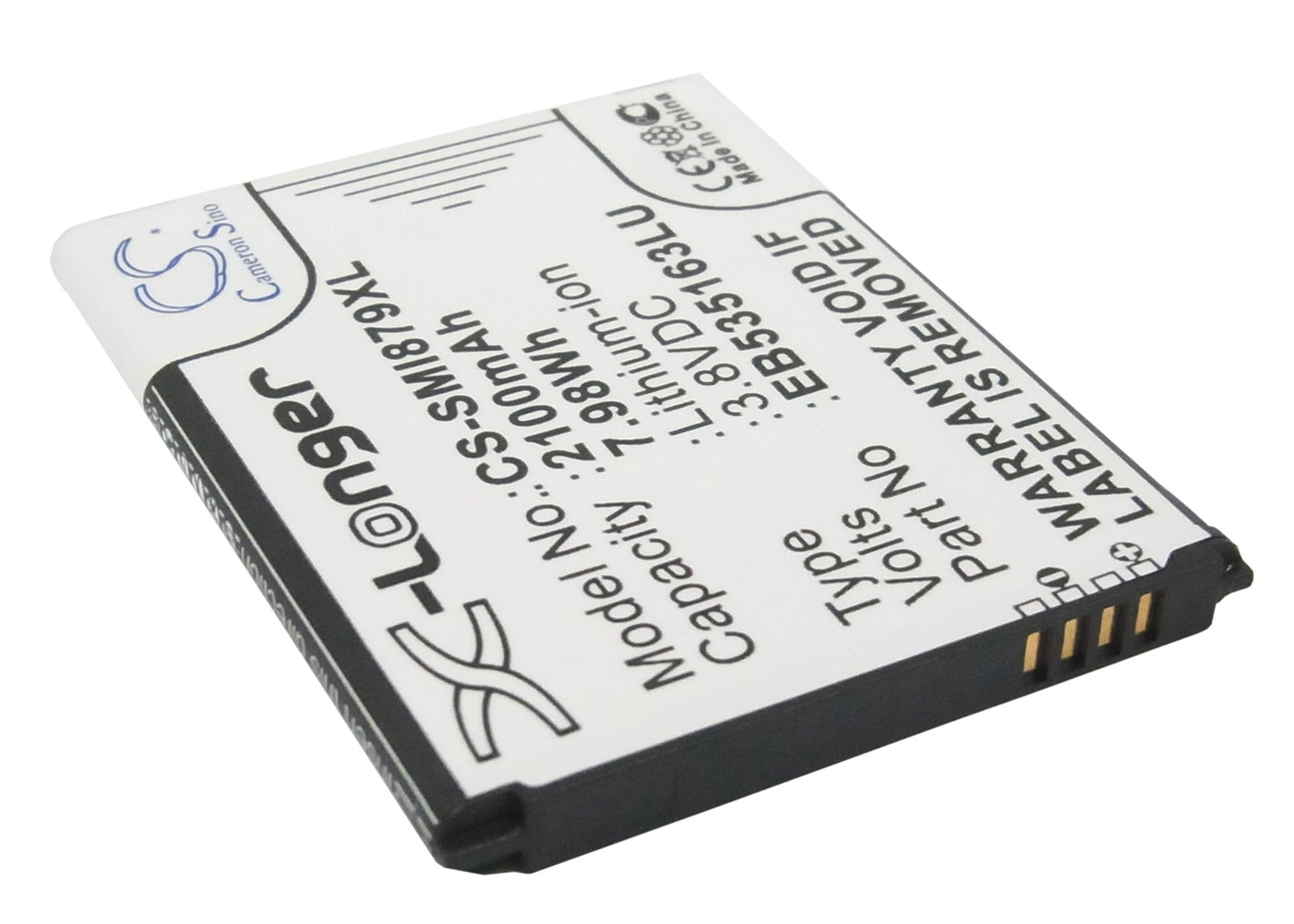 Replacement Battery for Samsung  Galaxy Grand – Mobile, SmartPhone – 2100mAh / 7.98Wh / 3.8V
