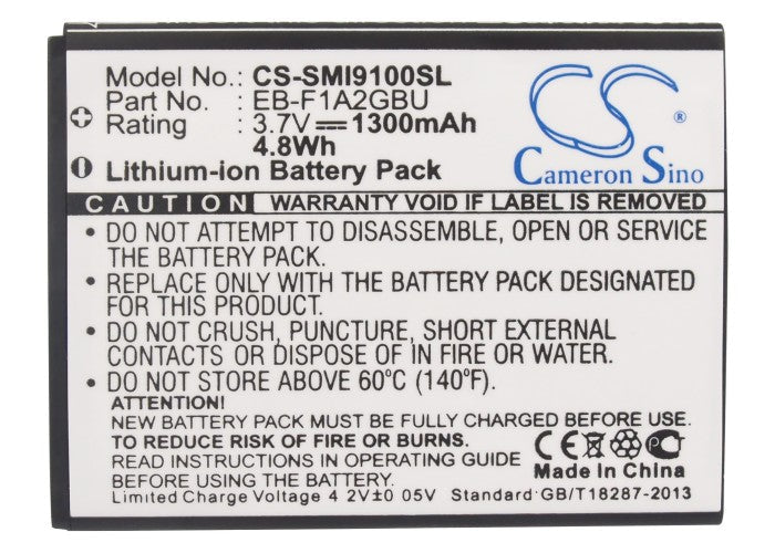 Replacement Battery for T-Mobile  Galaxy S II – Mobile, SmartPhone – 1300mAh / 4.81Wh / 3.7V
