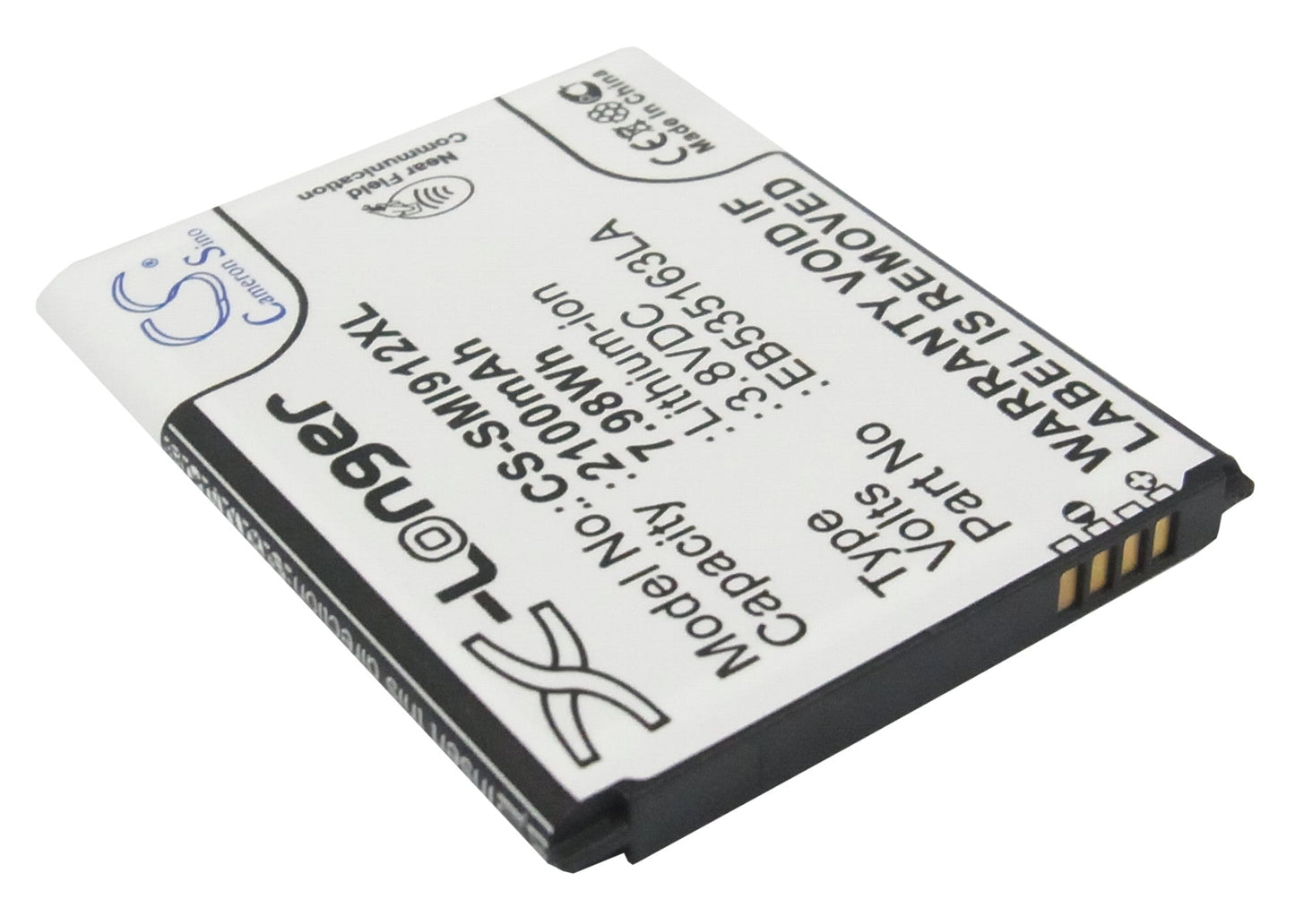Replacement Battery for Samsung  Galaxy Grand – Mobile, SmartPhone – 2100mAh / 7.98Wh / 3.8V