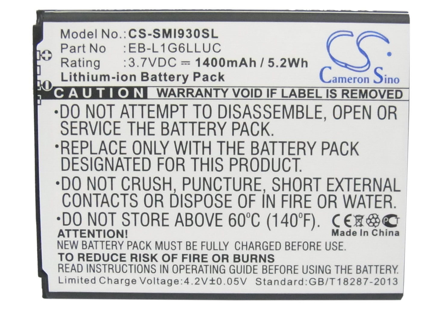 Replacement Battery for Telstra  Galaxy S III – Mobile, SmartPhone – 1400mAh / 5.18Wh / 3.7V