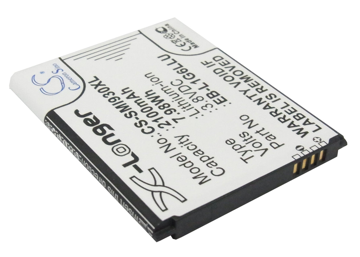 Replacement Battery for Samsung  Baffin – Mobile, SmartPhone – 2100mAh / 7.98Wh / 3.8V